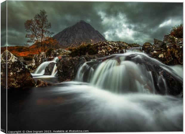 Drama of the Buachaille Canvas Print by Clive Ingram