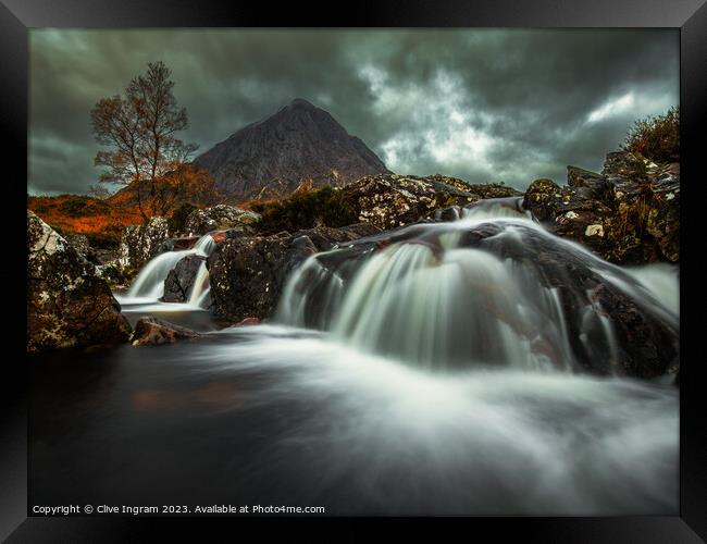 Drama of the Buachaille Framed Print by Clive Ingram