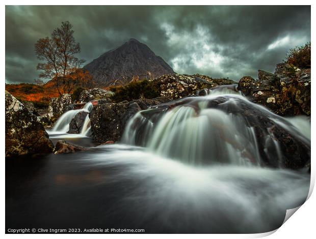 Drama of the Buachaille Print by Clive Ingram