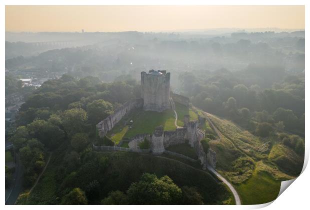 Conisbrough Castle Print by Apollo Aerial Photography