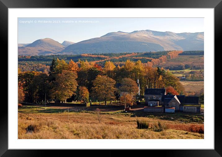 Autumn at Spean Bridge in the Scottish Highlands Framed Mounted Print by Phil Banks