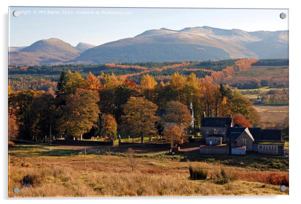 Autumn at Spean Bridge in the Scottish Highlands Acrylic by Phil Banks