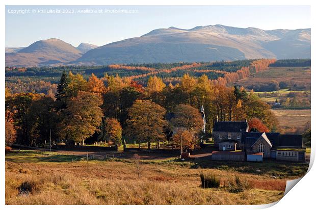 Autumn at Spean Bridge in the Scottish Highlands Print by Phil Banks
