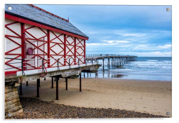 Saltburn by the Sea Pier Acrylic by Steve Smith