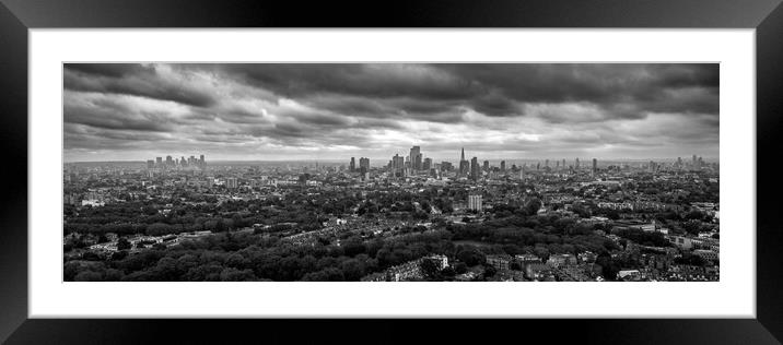 London City Skyline Framed Mounted Print by Apollo Aerial Photography