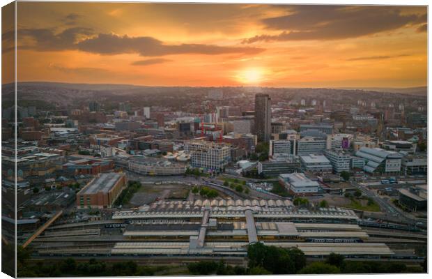 Sheffield The Steel City Canvas Print by Apollo Aerial Photography