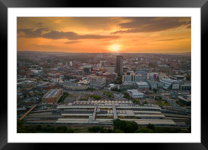 Sheffield The Steel City Framed Mounted Print by Apollo Aerial Photography