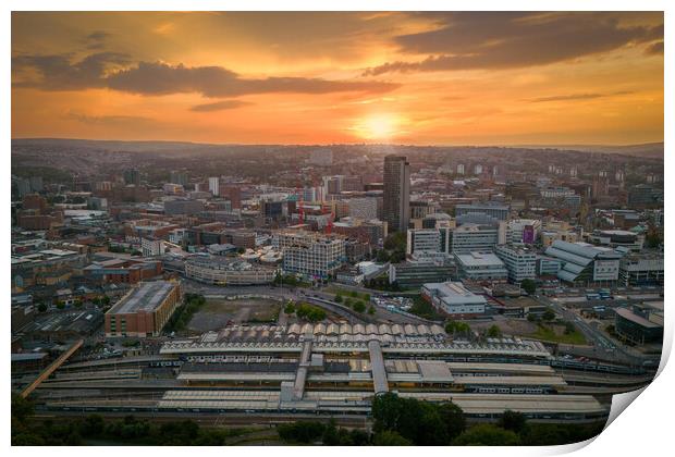 Sheffield The Steel City Print by Apollo Aerial Photography