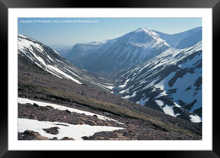 Pools of Dee and the Angels Peak - Cairngorm Mountains Framed Mounted Print by Phil Banks