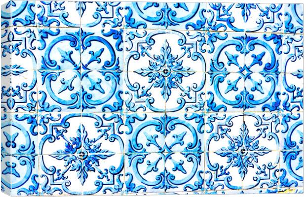 Portuguese Azulejos Tile Canvas Print by Steven Dale