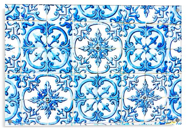 Portuguese Azulejos Tile Acrylic by Steven Dale