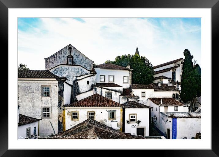 Óbidos Old Town Framed Mounted Print by Steven Dale