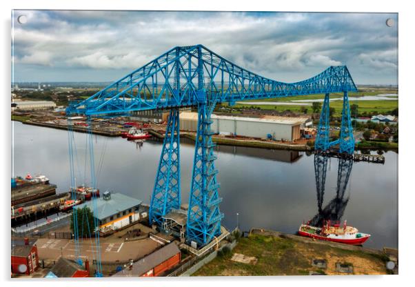 Transporter Bridge Middlesbrough Acrylic by Steve Smith