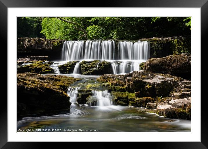 Aysgarth waterfall 940 Framed Mounted Print by PHILIP CHALK