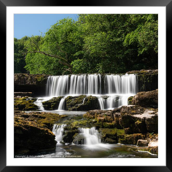 Aysgarth waterfall 939 Framed Mounted Print by PHILIP CHALK