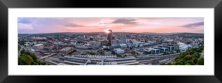 Sheffield End Of The Day Framed Mounted Print by Apollo Aerial Photography