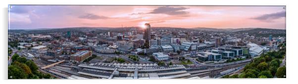 Sheffield End Of The Day Acrylic by Apollo Aerial Photography