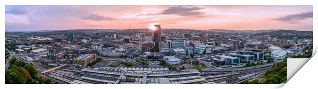 Sheffield End Of The Day Print by Apollo Aerial Photography