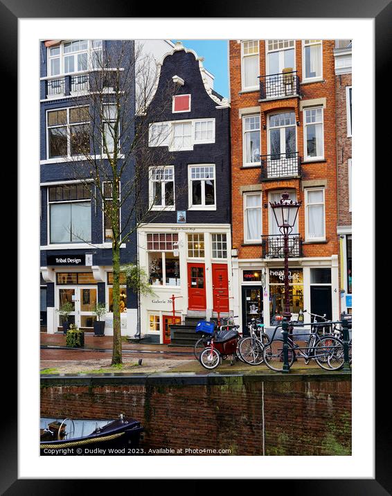 Narrow houses Amsterdam 1 Framed Mounted Print by Dudley Wood