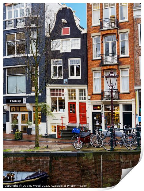 Narrow houses Amsterdam 1 Print by Dudley Wood