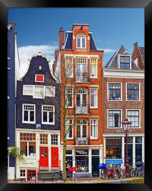 Narrow houses Amsterdam 2 Framed Print by Dudley Wood