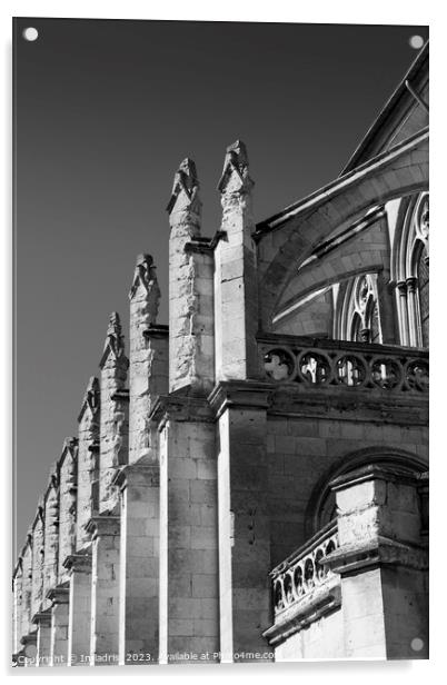 Flying Buttress Architecture, Church, France Acrylic by Imladris 