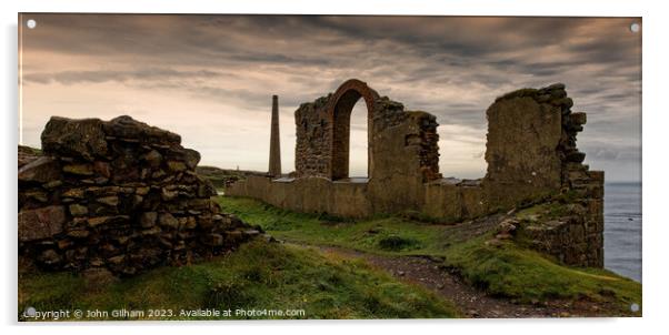 Outdoor Ruins at Botallack on the Cornish Coast England UK Acrylic by John Gilham