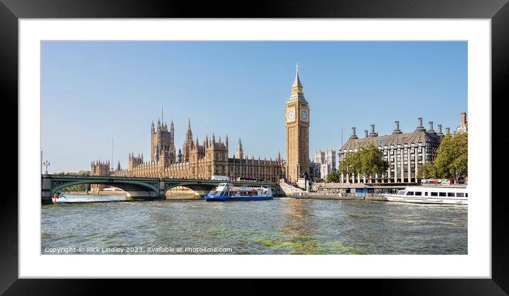 Houses of Parliament London Framed Mounted Print by Rick Lindley