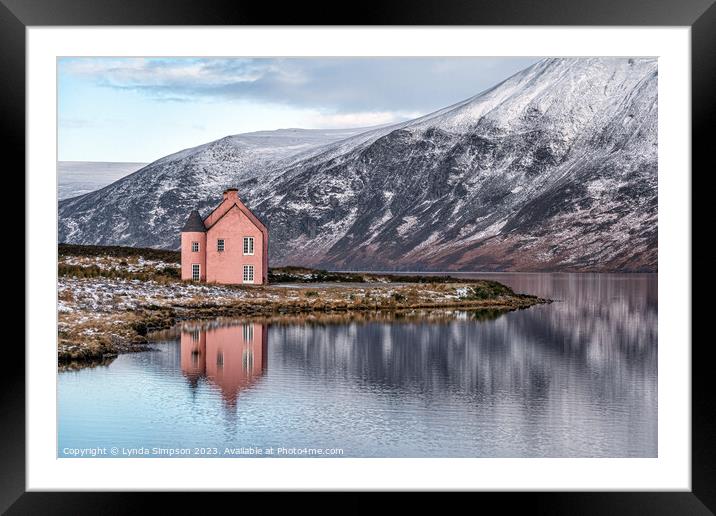 The Pink House Framed Mounted Print by Lynda Simpson