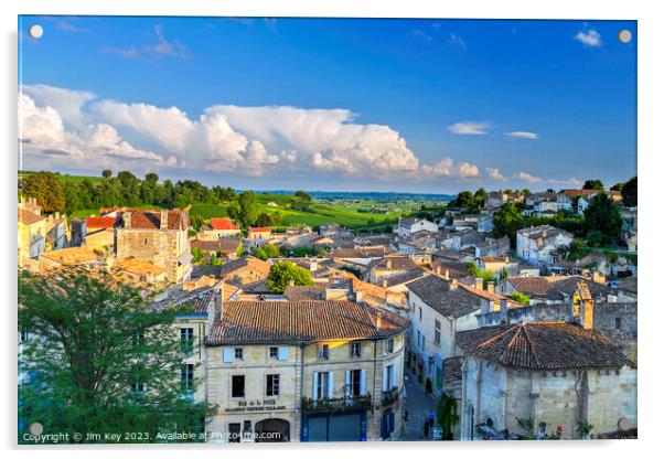 Saint-Emilion France  Acrylic by Jim Key