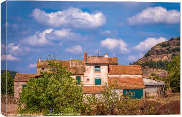 Rustic Home Languedoc Roussillon France  Canvas Print by Jim Key