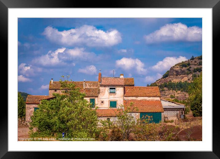 Rustic Home Languedoc Roussillon France  Framed Mounted Print by Jim Key