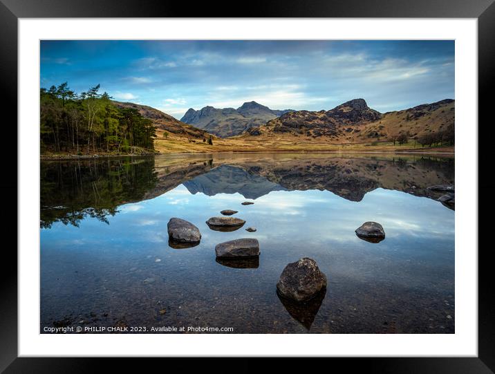 Blea tarn reflections 941 Framed Mounted Print by PHILIP CHALK