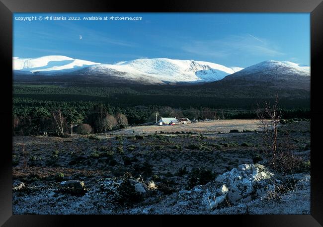 Cairngorm Mountains from Whitewell Framed Print by Phil Banks