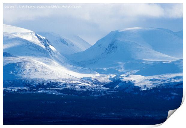 The Lairig Ghru - Cairngorm Mountains Print by Phil Banks