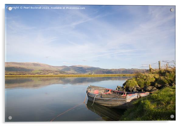 Tranquil Dovey River Scene on Afon Dyfi Acrylic by Pearl Bucknall