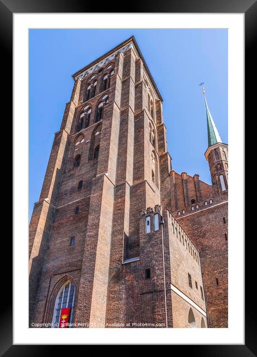 St Mary's Church Outside Gdansk Poland Framed Mounted Print by William Perry