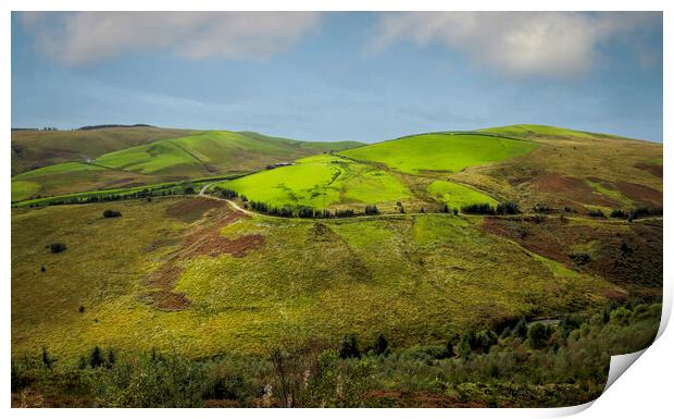 The Cambrian Mountains Print by Leighton Collins