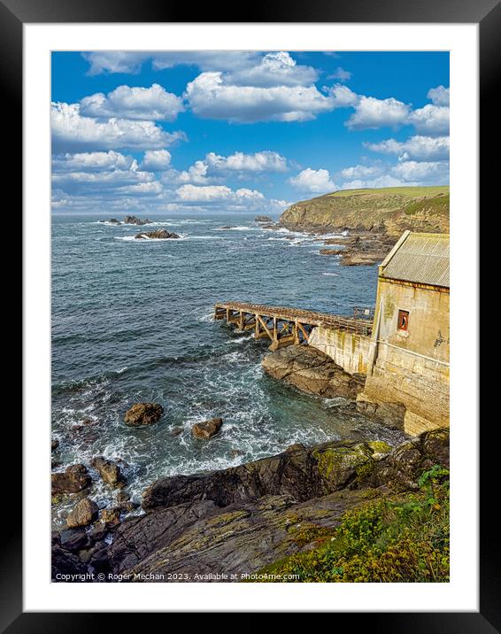 The Old lifeboat station the Lizard peninsula Corn Framed Mounted Print by Roger Mechan
