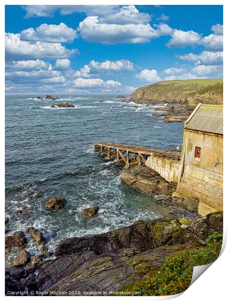 The Old lifeboat station the Lizard peninsula Corn Print by Roger Mechan