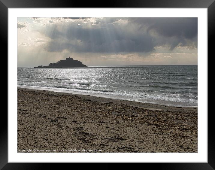 St Michael's Mount Cornwall  Framed Mounted Print by Roger Mechan