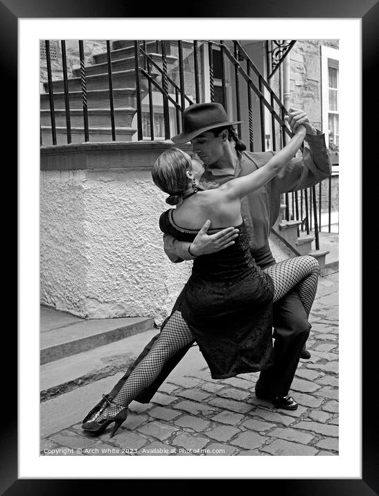 Willie and Gala Tango Folk, Tango dancers from Arg Framed Mounted Print by Arch White