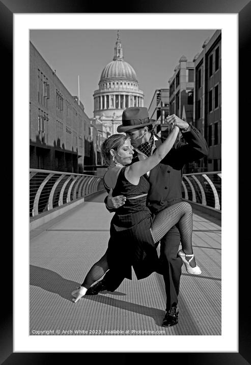 Willie and Gala Tango Folk, Tango dancers, Milleni Framed Mounted Print by Arch White