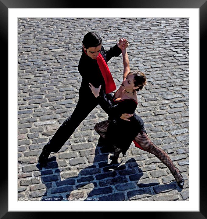 Willie and Gala Tango Folk  Tango dancers from Arg Framed Mounted Print by Arch White
