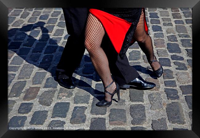 Willie and Gala Tango Folk, Tango dancers from Argentina. Framed Print by Arch White