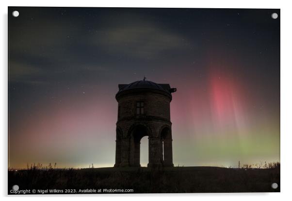 Chesterton Windmill Aurora Acrylic by Nigel Wilkins