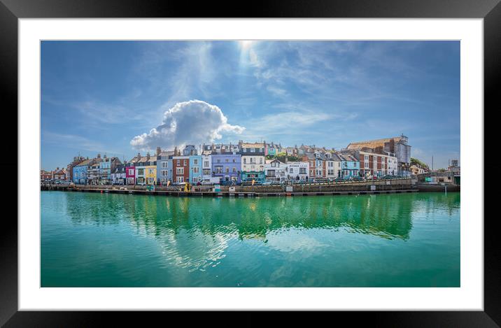 Weymouth Harbour Panorama Framed Mounted Print by Paul Grubb