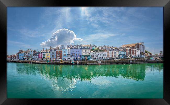 Weymouth Harbour Panorama Framed Print by Paul Grubb