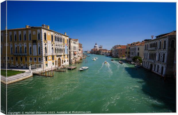 View from the Accademia Bridge in Venice Canvas Print by Michael Shannon