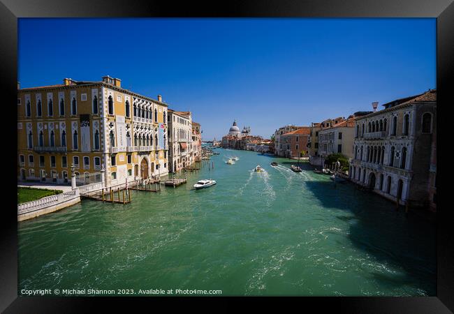 View from the Accademia Bridge in Venice Framed Print by Michael Shannon